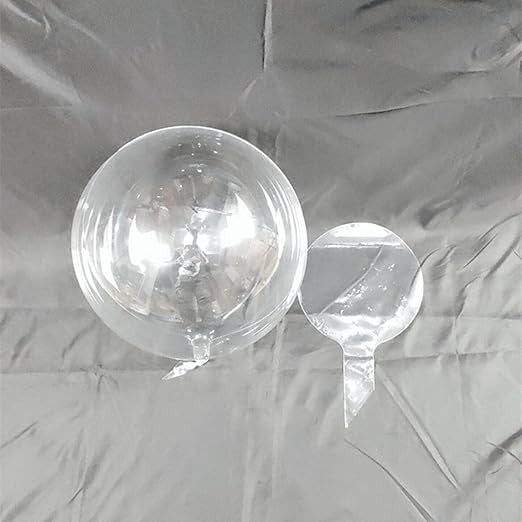 Buchet Decorativ, Vivimall, Trandafir in Balon cu Lumini Led, Diametru 35 cm, 2 x Baterii AA (neincluse), Albastru/Alb - vivimall.ro