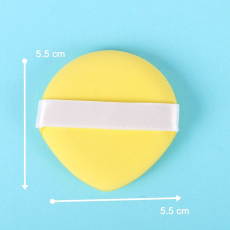 Burete de Machiaj Triunghi Vivimall, Reutilizabili, Utilizare Umeda sau Uscata, 5.5 x 5.5 x 0.9 cm, Powder Puff, Galben - vivimall.ro