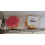 Burete de Vase, Vivimall, Rotund, din Burete PU, Model Smiley Face, Doua Fete, 10 x 4 cm, Roz/Galben - vivimall.ro