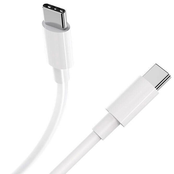 Cablu de Date pentru Telefon, Flippy, Cablu TYPE-C to TYPE-C Universal, Compatibil cu iOS si Android, Power Delivery 60W 130 cupru, 1 M, Simplu, Alb - vivimall.ro