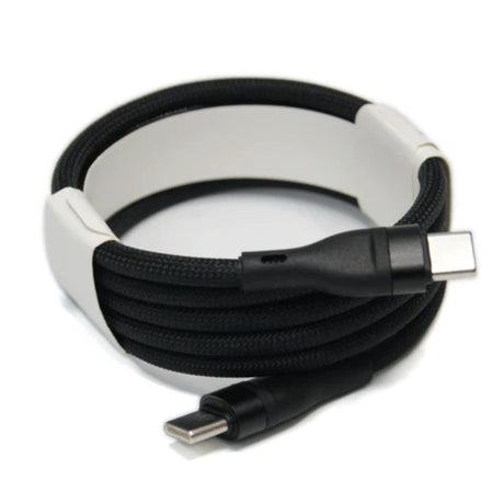 Cablu de Date Universal, Flippy, Incarcare Rapida, Type-C to Type-C Compatibil cu Telefon sau Tableta, Cablu de Incarcare Impletit din Nailon, 1 m, Negru - vivimall.ro