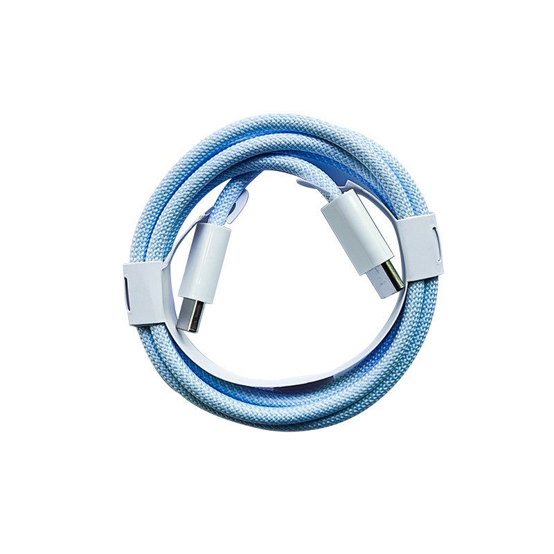 Cablu de Date Universal, Flippy, Incarcare Rapida, Type-C to Type-C Compatibil cu Telefon sau Tableta, Cablu de Incarcare Impletit din Nailon, 1 m, Albastru - vivimall.ro