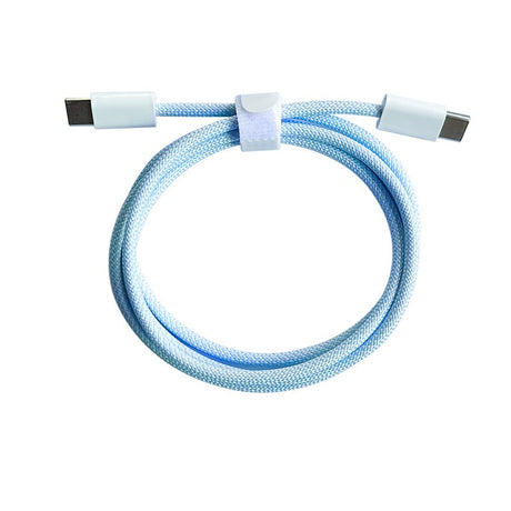 Cablu de Date Universal, Flippy, Incarcare Rapida, Type-C to Type-C Compatibil cu Telefon sau Tableta, Cablu de Incarcare Impletit din Nailon, 1 m, Albastru - vivimall.ro