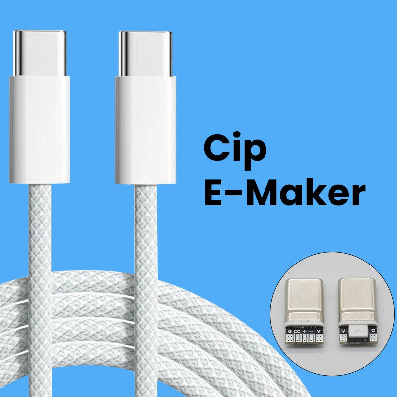 Cablu de Date Universal pentru Telefon, Flippy, Cablu TYPE-C to TYPE-C, Compatibil cu iOS si Android, Fire 160 cupru, 2M, Impletit Nailon, Alb - vivimall.ro