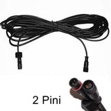 Cablu prelungitor IP65 Vivimall,  pentru lampi solare, material cauciuc si cupru, 2 Pini mama- tata, waterproof, 5 metri, negru - vivimall.ro