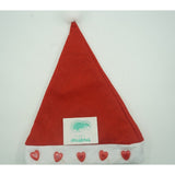 Caciulita de Mos Craciun,Vivimall, cu inimi  ,led si muzica,  rosie, marime universala, poliester - vivimall.ro