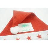 Caciulita de Mos Craciun,Vivimall, cu stele si led, rosie, marime universala, poliester - vivimall.ro