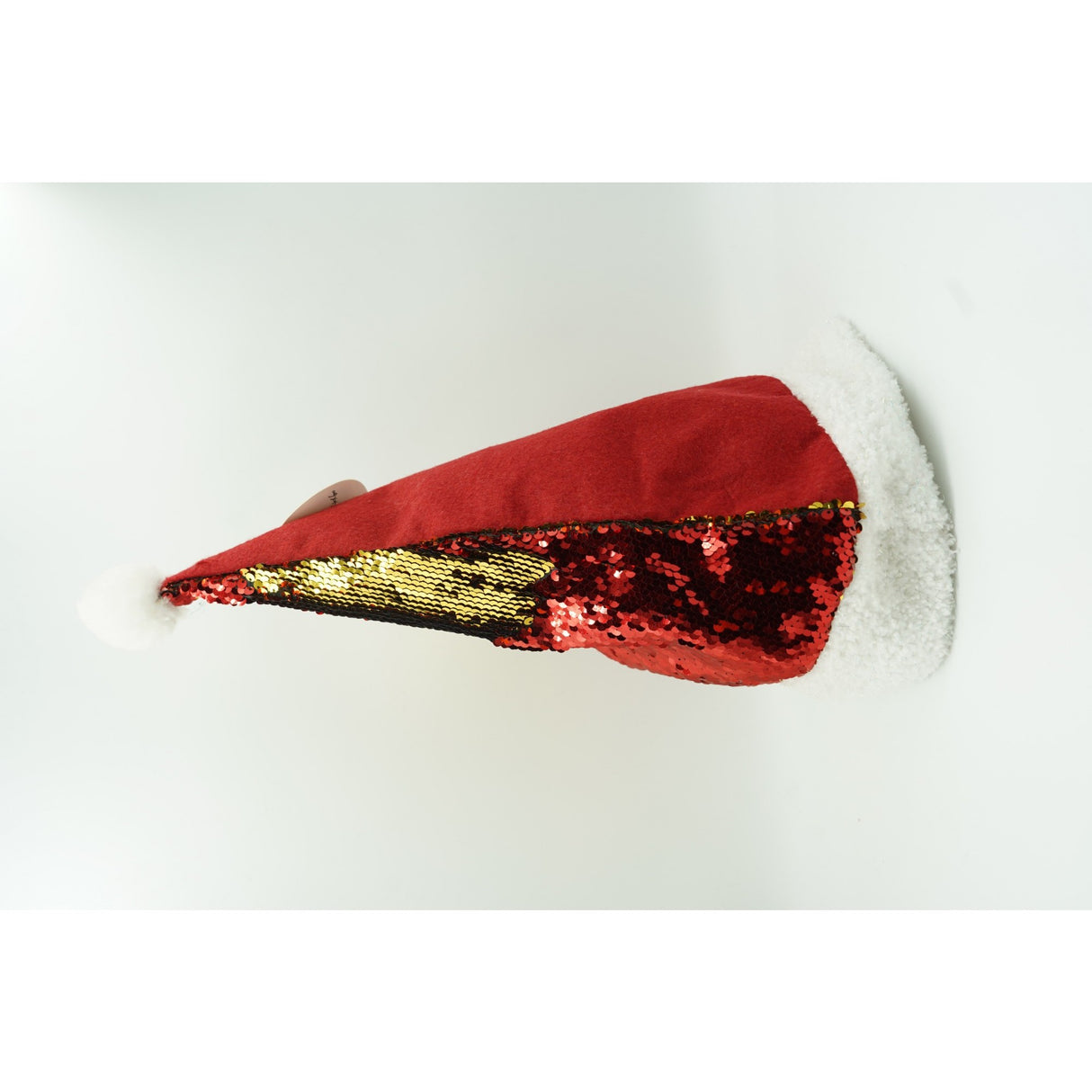 Caciulita de Mos Craciun, Vivimall,cu strasuri, in 2 culori, rosie - aurie, marime universala, material textil - vivimall.ro