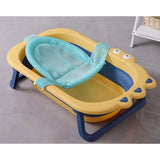 Cada Pliabila pentru Baie, Vivimall, din PP+TPR, pentru Copii 0-6 Ani, Model Crocodil, Dop de Scurgere, 80x54x21 cm, Galben/Albastru - vivimall.ro