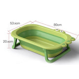 Cada Pliabila Pentru Baie, Din Pp+Tpr, Pentru Copii 0-6 Ani, Model Crocodil, Dop De Scurgere, 80X54X21 Cm - vivimall.ro