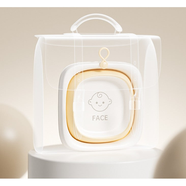 Cada Pliabila pentru Baie pentru Copii, Vivimall, Cadita pentru Bebelusi, Model Patrat pentru Fata, Galben, 32x27.5x3.7 cm, 4 L - vivimall.ro