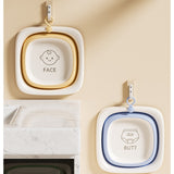 Cada Pliabila pentru Baie pentru Copii, Vivimall, Cadita pentru Bebelusi, Model Patrat pentru Fata, Galben, 32x27.5x3.7 cm, 4 L - vivimall.ro