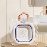 Cada Pliabila pentru Baie pentru Copii, Vivimall, Cadita pentru Bebelusi, Model Patrat pentru Picioare, Albastru, 30x30x3.5 cm, 3.5 L - vivimall.ro