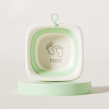 Cada Pliabila pentru Baie pentru Copii, Vivimall, Cadita pentru Bebelusi, Model Patrat pentru Picioare, Verde, 32x27.5x3.7 cm, 4 L - vivimall.ro