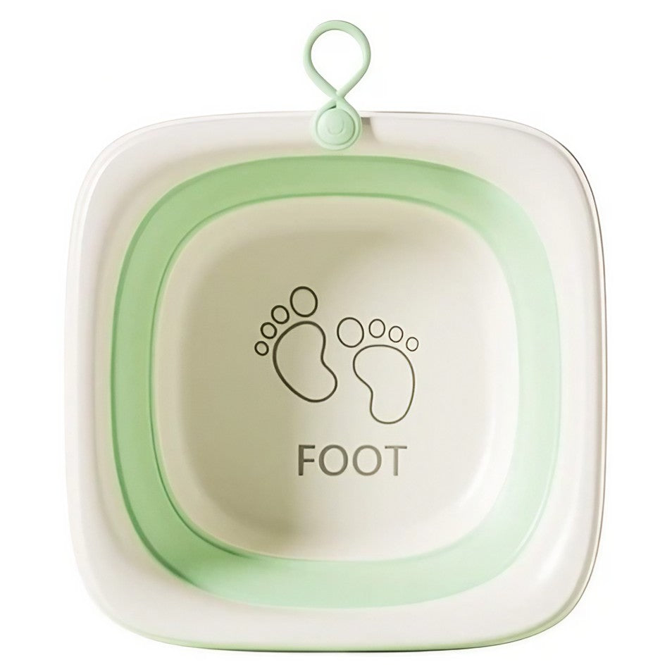 Cada Pliabila pentru Baie pentru Copii, Vivimall, Cadita pentru Bebelusi, Model Patrat pentru Picioare, Verde, 32x27.5x3.7 cm, 4 L - vivimall.ro