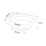 Lavoar Pliabil, Vivimall, pentru Copii 1-8 Ani, 28.5x28.5x10 cm, din PE+PP, 3.5l, Model Fata, Gri - vivimall.ro