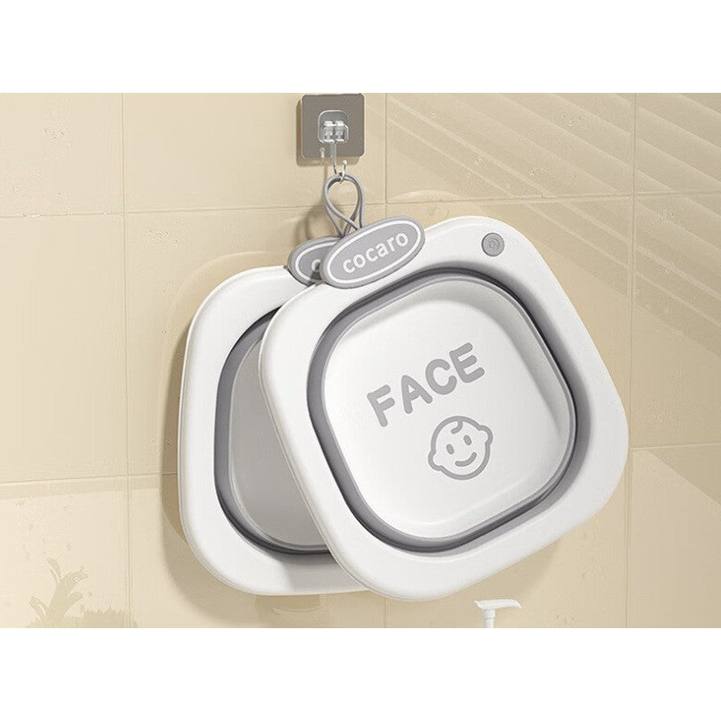 Lavoar Pliabil, Pentru Copii 1-8 Ani, 28.5X28.5X10 Cm, Din Pe+Pp, 3.5L, Model Fata, Gri - vivimall.ro