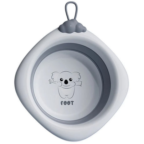 Cada Pliabila Pentru Baie Pentru Copii, Cadita Pentru Bebelusi, Model Romb Pentru Picioare Koala, Gri, 30X30X3.5 Cm, 4L - vivimall.ro
