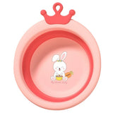 Cada Pliabila Pentru Baie Pentru Copii, Cadita Pentru Bebelusi, Model Rotund Cu Iepuras, 30X31X3.5 Cm, 3.3 L - vivimall.ro