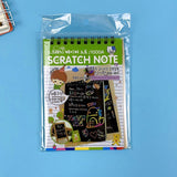 Caiet Cu Fise Razuibile Diy Magic Scratch, 12 File, Curcubeu, Creion Din Lemn, Cartonase Negre, 14.5 X 10 Cm - vivimall.ro