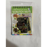 Caiet Cu Fise Razuibile Diy Magic Scratch, 12 File, Curcubeu, Creion Din Lemn, Cartonase Negre, 14.5 X 10 Cm - vivimall.ro