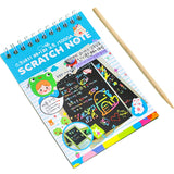Caiet Cu Fise Razuibile Diy Magic Scratch, 12 File, Curcubeu, Creion Din Lemn, Cartonase Negre, 14.2 X 9.8 Cm, Baby Blue - vivimall.ro