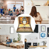 Calendar Interactiv 3D 2026, Vivimall, Calendar de Sculptura cu Luminite LED, Bufnita Magic World, pentru Copii, Calendar de Birou Ornamentat, 9 x 9 x 6.8 cm, Maro - vivimall.ro