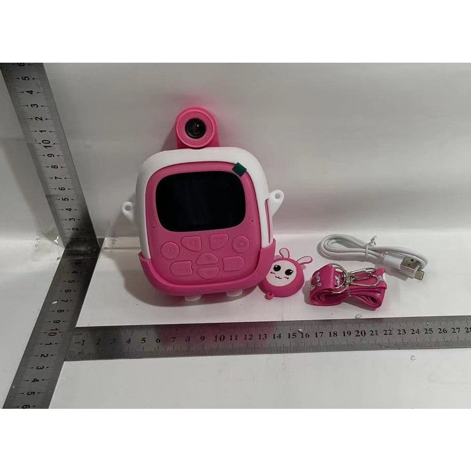 Camera Instantanee Pentru Copii, Cu Functie De Printare, Cablu Usb-C, Bluetooth, Compatibil Ios/Android, Camera Frontala + Selfie, Snur Inclus - vivimall.ro