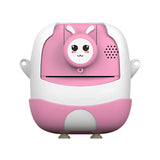 Camera Instantanee pentru Copii, Vivimall, cu Functie de Printare, Cablu USB-C, Bluetooth, Compatibil iOS/Android, Camera Frontala + Selfie, Model Iepure, Snur Inclus, Roz - vivimall.ro