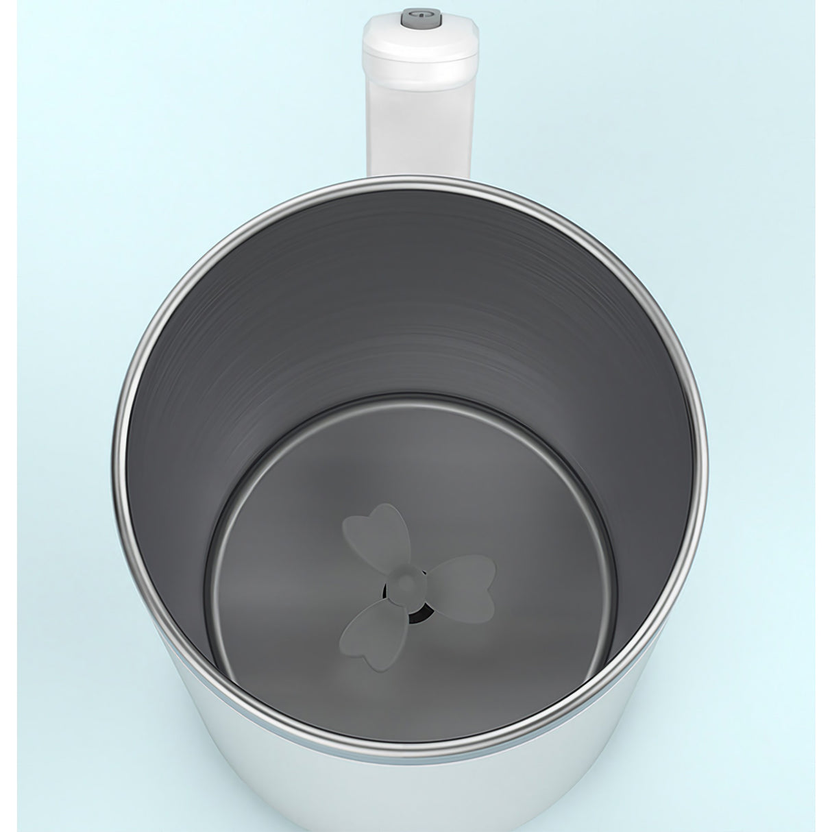 Cana Portabila Cu Mixer Incorporat, Pe Baterii, 380 Ml, Alb - vivimall.ro