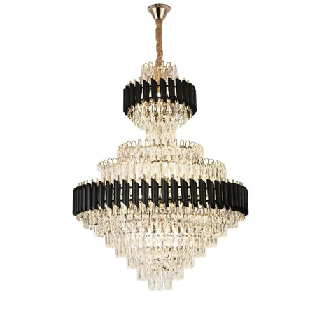 Candelabru Cristal Versailles Grande Supremo 10Xe14, Diametru 60Cm X Inaltime 90Cm, Lucios Si Negru - vivimall.ro
