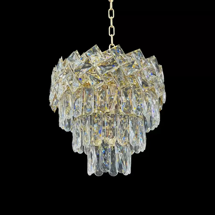 Candelabru Cristal Windsor Petito 3Xe27, Diametru 30Cm, Lucios - vivimall.ro