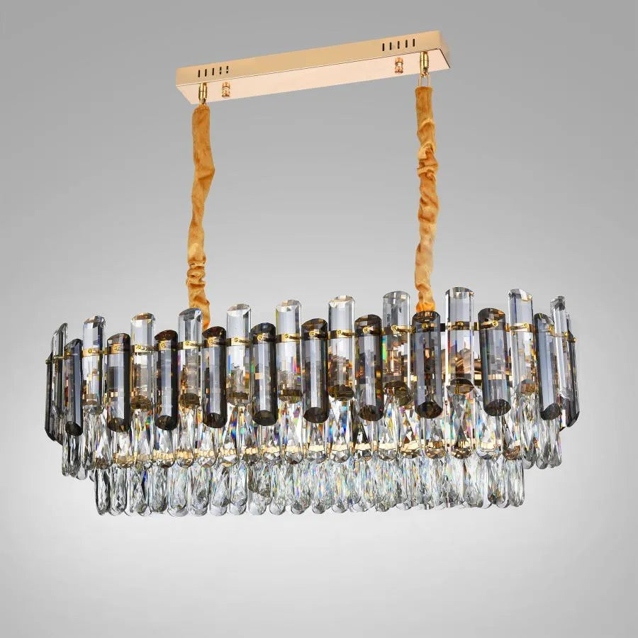 Candelabru Emir 8*E27, Metal Si Cristal - vivimall.ro