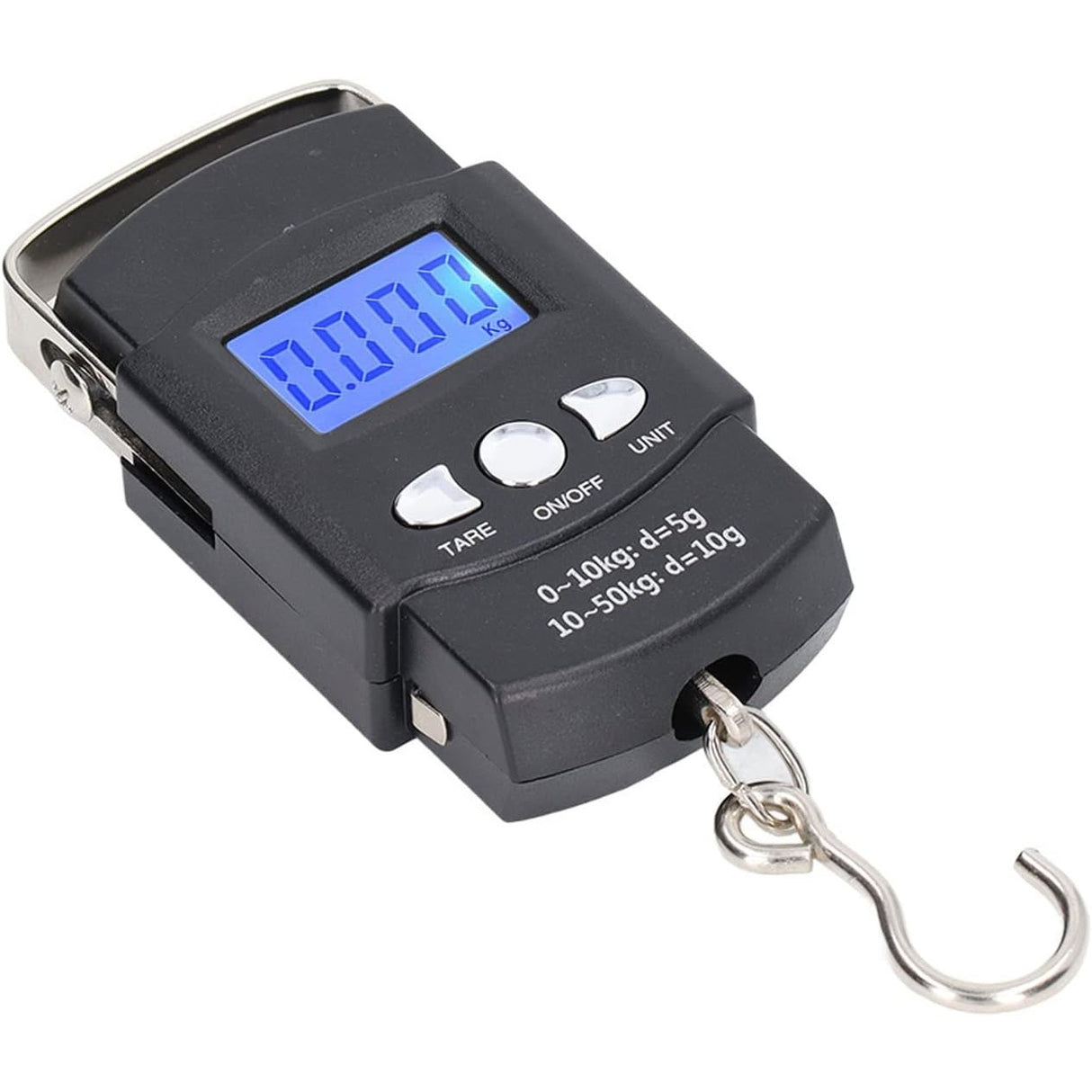 Cantar Digital De Mana Cu Carlig, Cantar Portabil, Pescuit, Cu Maner, Capacitate 50 Kg, Cu Metru Incorporat, Resigilat - vivimall.ro