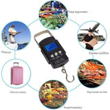 Cantar Digital De Mana Cu Carlig, Cantar Portabil, Pescuit, Cu Maner, Capacitate 50 Kg, Cu Metru Incorporat, Resigilat - vivimall.ro