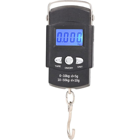 Cantar Digital De Mana Cu Carlig, Cantar Portabil, Pescuit, Cu Maner, Capacitate 50 Kg, Cu Metru Incorporat, Resigilat - vivimall.ro