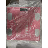 Cantar Electronic Inteligent De Baie Vivimall Cu Aplicatie Smart, Corporal, Ecran Digital Iluminat, Termometru, Suporta Maxim 180 Kg, 26 x 26 cm, Baterii, Roz - vivimall.ro