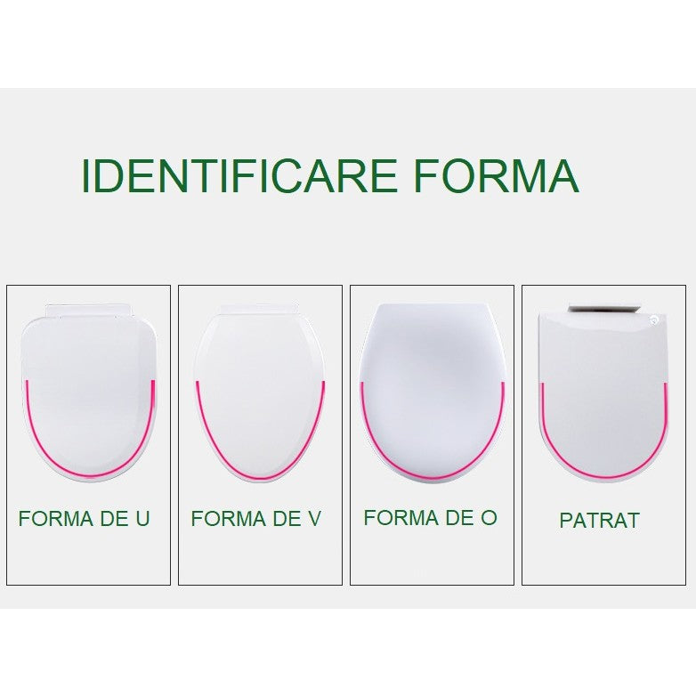 Capac De Toaleta Cu Reductie 3 In 1, Pentru Copii +3 Ani Si Adulti, Coborare Lenta Si Silentioasa, Instalare Usoara, Din Pp5, In Forma De U, Alb/Roz - vivimall.ro