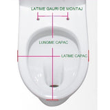 Capac De Toaleta Cu Reductie 3 In 1, Pentru Copii +3 Ani Si Adulti, Coborare Lenta Si Silentioasa, Instalare Usoara, Din Pp5, In Forma De U, Alb/Roz - vivimall.ro