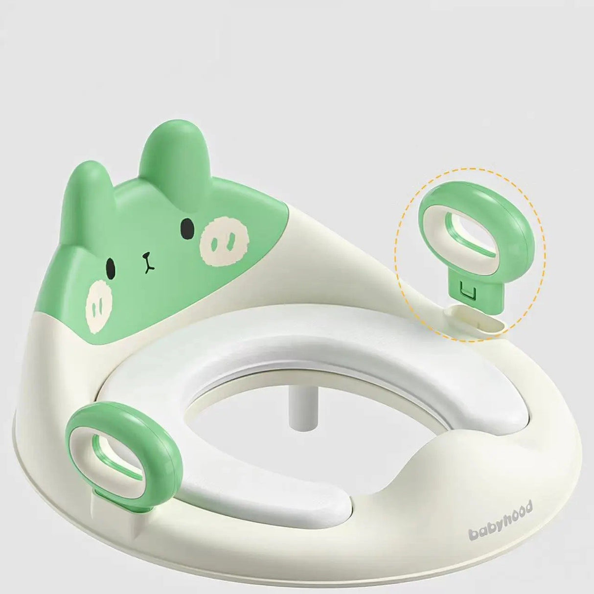 Capac Wc Cu Reductie, Pentru Copii, Cu Manere, Model Ursulet, Plastic Durabil - vivimall.ro