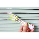Perie Multifunctionala de Curatare, Vivimall, pentru Ventilatie Auto, Doua Capete, Moale, Microfibra, Alb-Verde, 16.25cm - vivimall.ro
