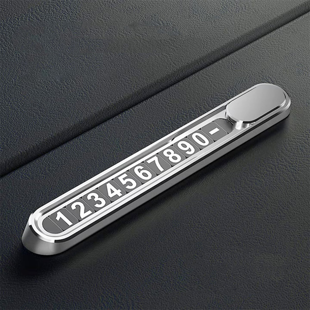 Suport Auto Numar Telefon Parbriz, Flippy, Aliaj de Aluminiu, Lipire cu Banda Dubla Adeziva, 13,8 cm, Argintiu