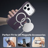 Husa Magsafe cu Suport Card, pentru iPhone 17, Flippy, Mov