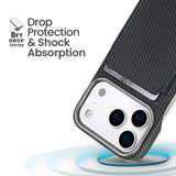 Husa Magsafe cu Suport Card, pentru iPhone 17 Air, Flippy, Mov