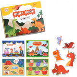 Carte Educativa cu Stickere Reutilizabile, Flippy, Quiet Book Senzoriala cu Pagini Interactive , Joc Montessori, Seria ''Dinozaur'', Dezvolta Motricitatea Fina si Logica, Quiet Book pentru Invatare Timpurie, 3 ani, Multicolor - vivimall.ro