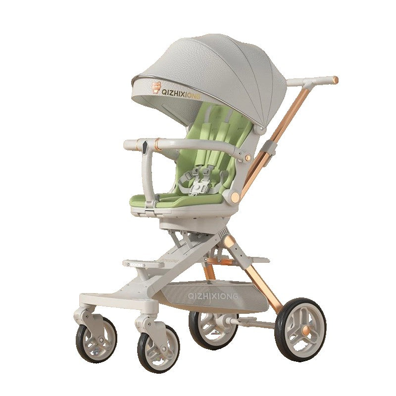 Carucior Sport 3In1, 6-36 Luni, Pliabil, Tavita Pentru Masa, Pat De Dormit, Centura De Siguranta, Roti 360 Grade, Reversibil, Parasolar, Maner Reglabil, Gri/