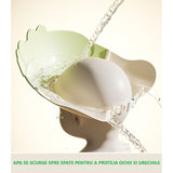 Casca de Dus, Vivimall, Previne Scurgerea Apei si Samponului pe Fata, 0-12 Ani, Ajustabila, din TPE+PP, 20 x 23 cm, Model Crocodil, Verde - vivimall.ro