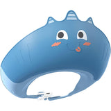 Casca de Dus, Vivimall, Previne Scurgerea Apei si Samponului pe Fata, 0-12 Ani, Ajustabila, din TPE+PP, 20 x 23 cm, Model Unicorn, Albastru - vivimall.ro