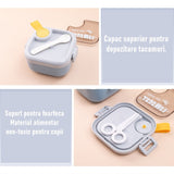 Caserola Pentru Copii Lunch Box, 750 Ml, Doua Boluri, Lingura, Foarfeca Din Plastic, Rezistenta La Scurgeri, Astra - vivimall.ro