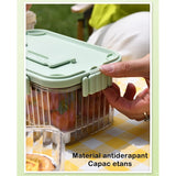 Caserola Portabila Pentru Mancare Fresh 1500 Ml, 2 Furculite,10 X 13.5 X 20 Cm, 2 Capace Detasabile Pentru Congelator, Etans, Spatiu Pentru Tacamuri, Maner, Material Plastic, Rezistent La Temperaturi Ridicate, Transparent - vivimall.ro